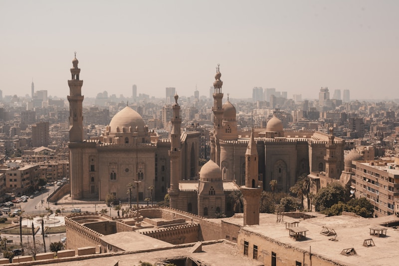 Cairo city skyline with minarets