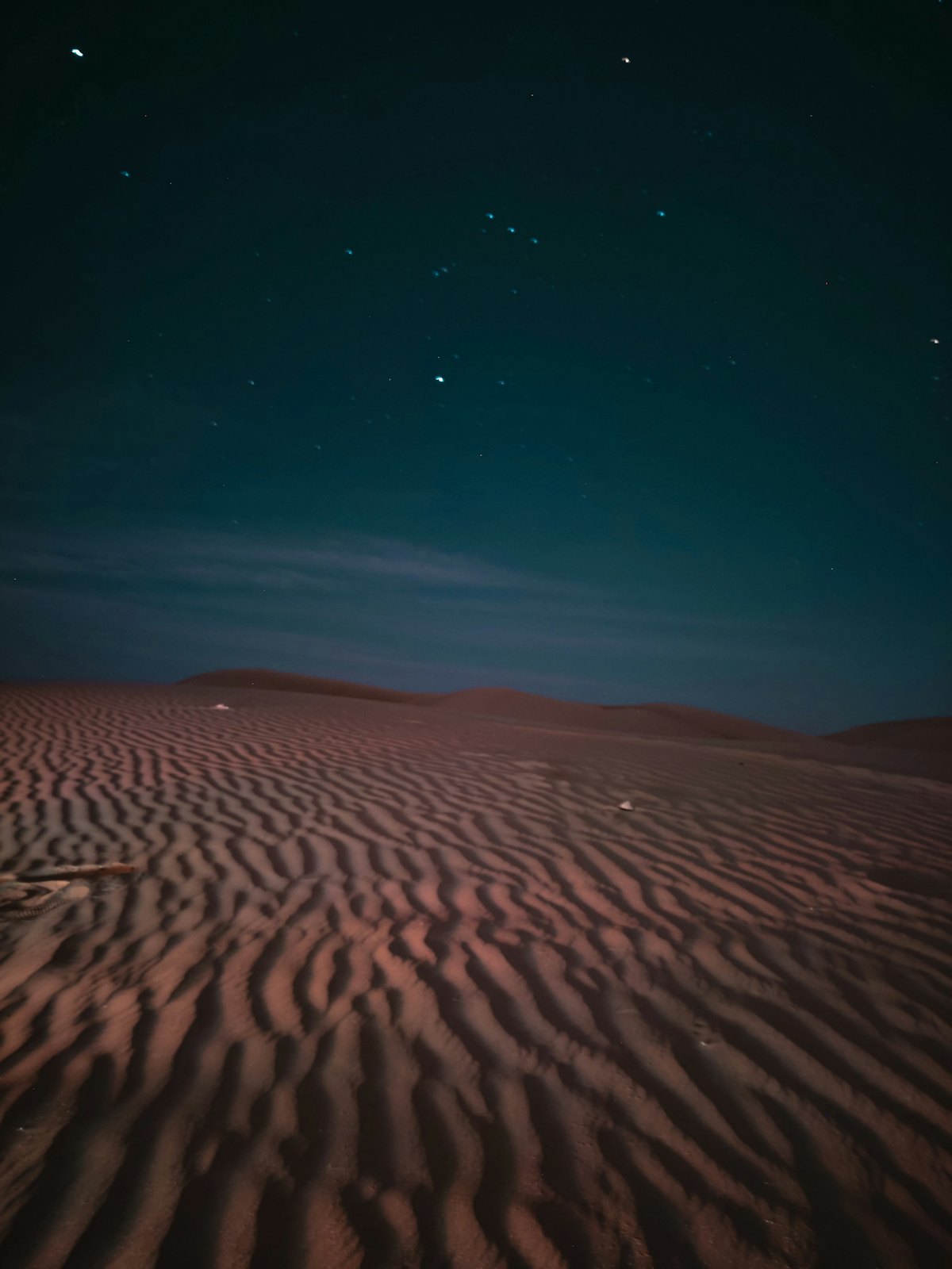 Night sky over the desert