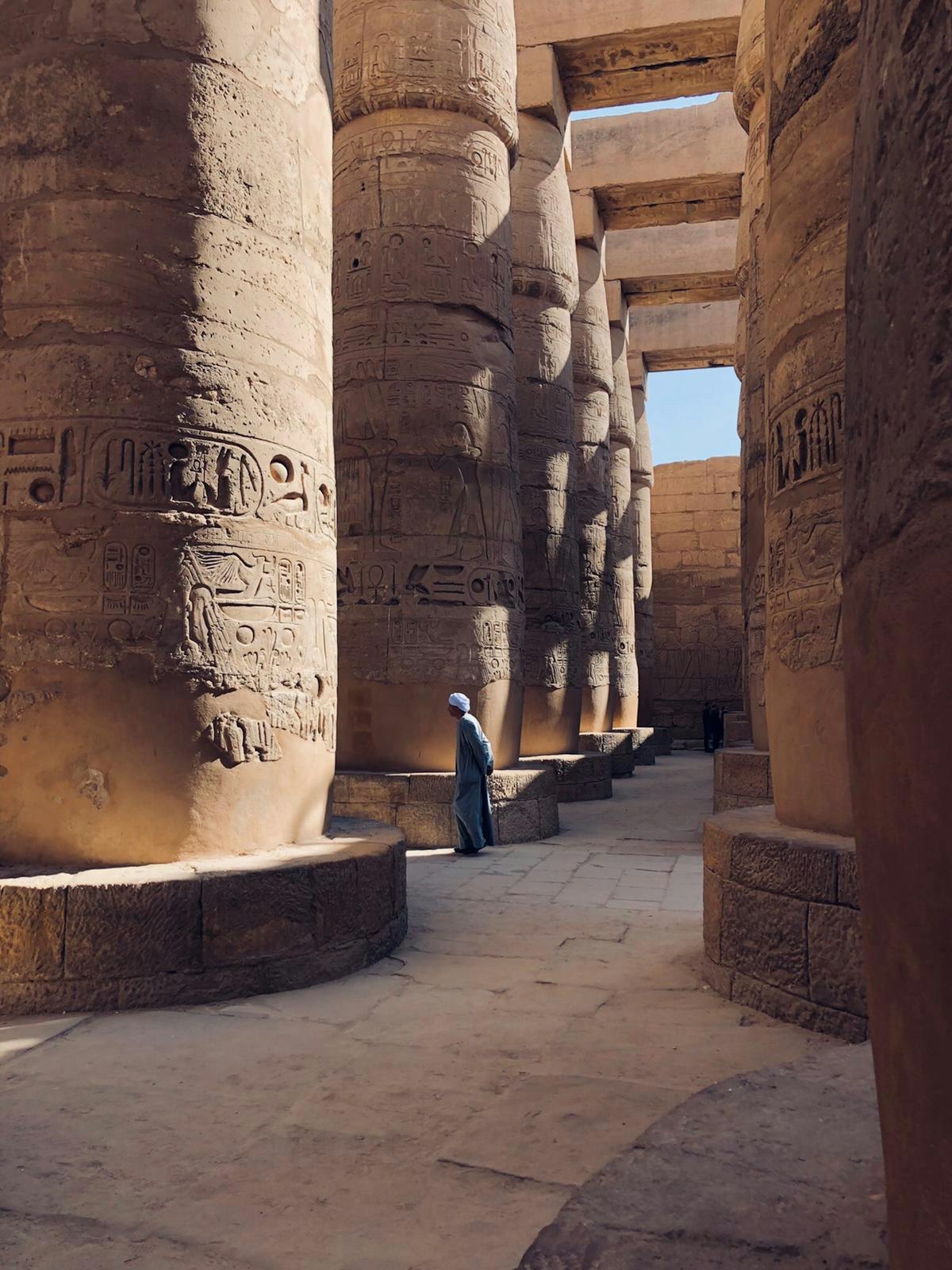 Hypostyle Hall columns at Karnak Temple